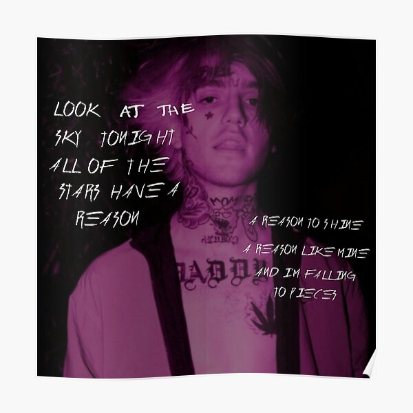 Lil Peep Star Shopping Lyrics Signed Photo Poster RB1510 product Offical Lil Peep Merch