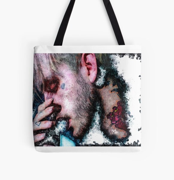 Original print color Lil Peep All Over Print Tote Bag RB1510 product Offical Lil Peep Merch