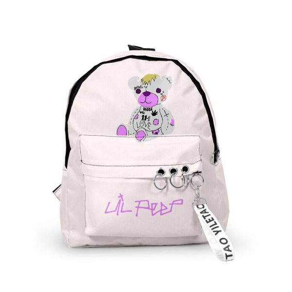 Popular Printed Lil Peep Backpack Fashion Design school backpack Men Women Student Bags multifunction travel Bag 1 - Lil Peep Store