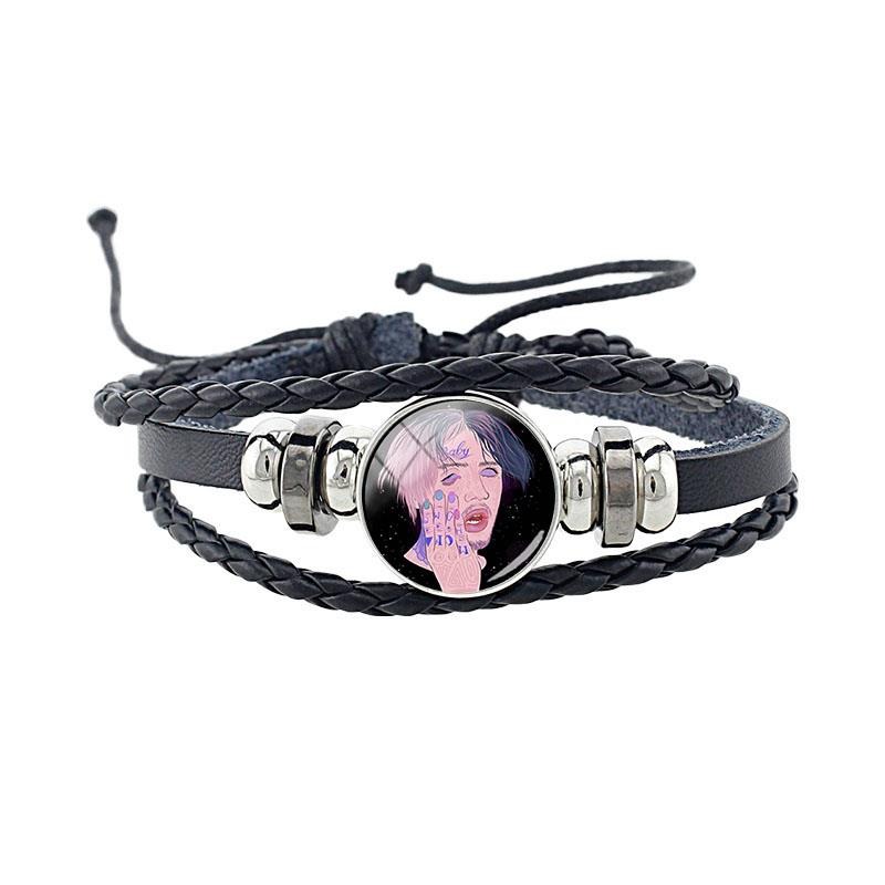 jweijiao lil peep black leather bracelet 1295 - Lil Peep Store