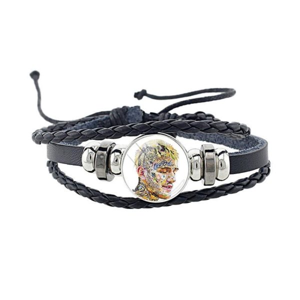 jweijiao lil peep black leather bracelet 4048 - Lil Peep Store