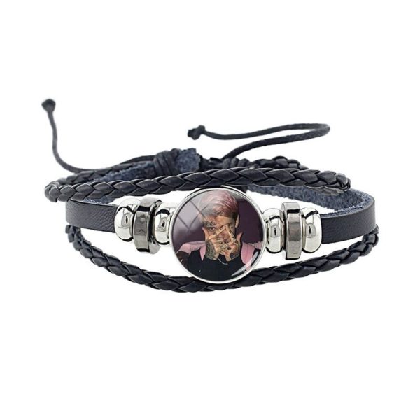 jweijiao lil peep black leather bracelet 5303 - Lil Peep Store