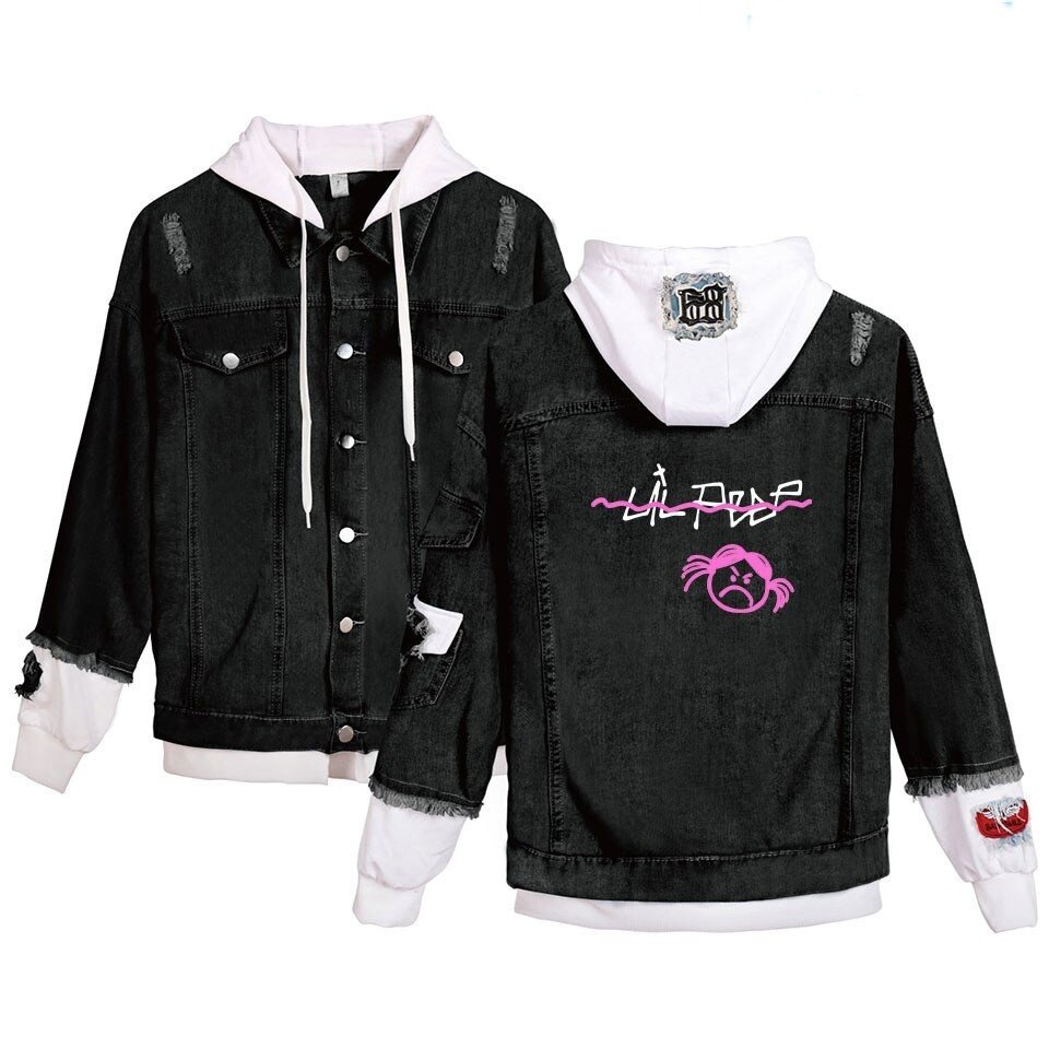 lil peep angry girl jean jacket 7132 - Lil Peep Store