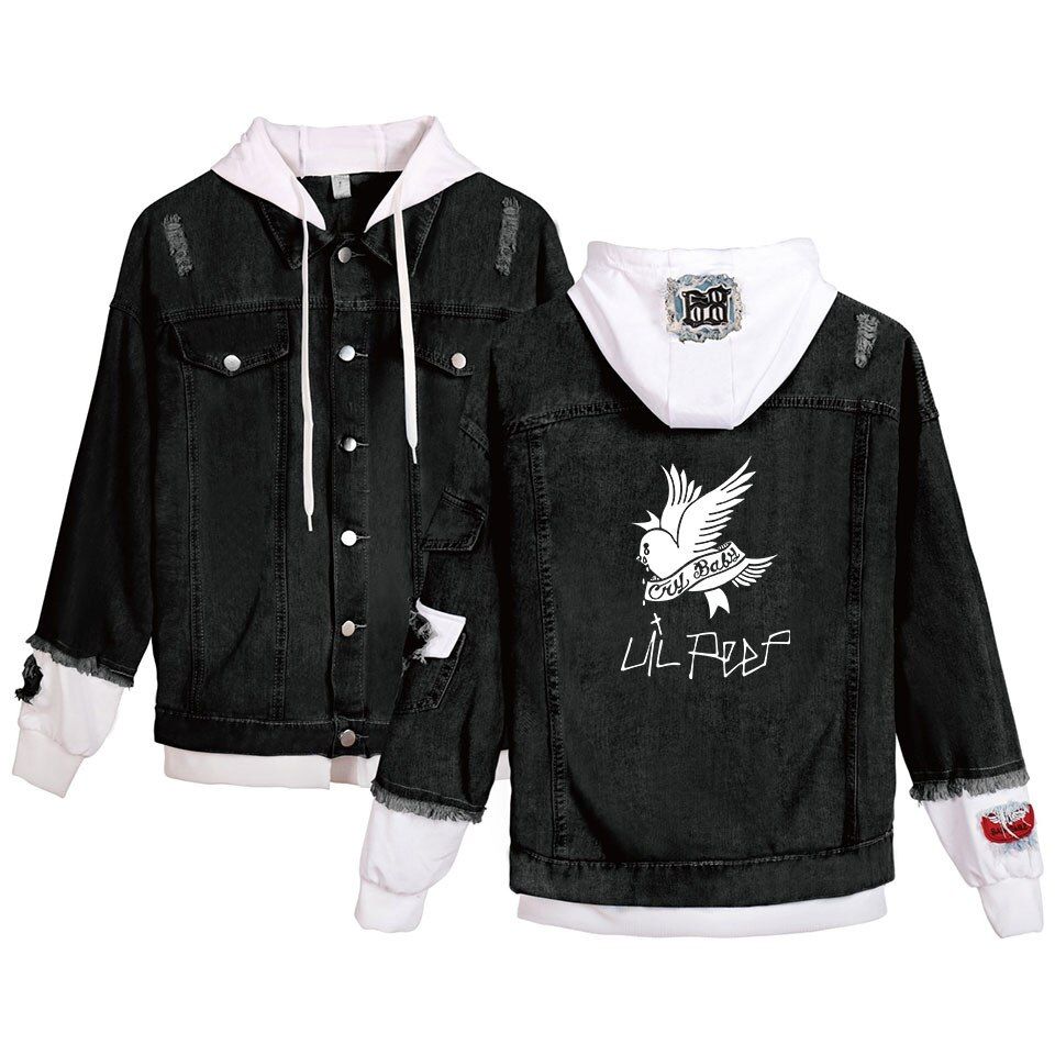 lil peep crybaby jean jacket 8107 - Lil Peep Store