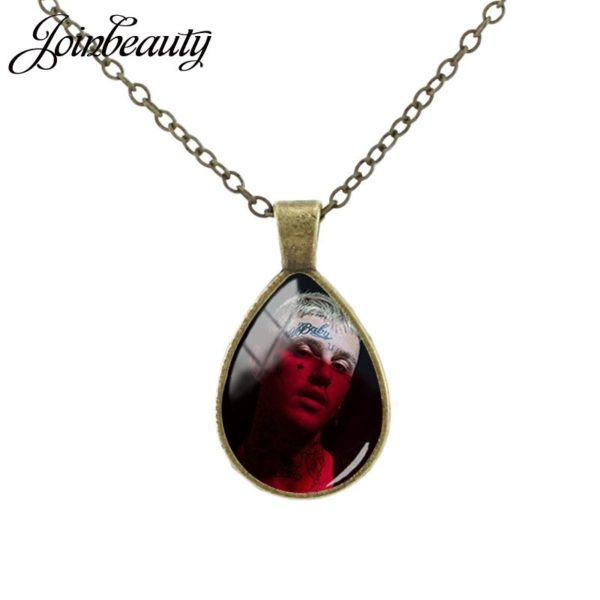 lil peep rap singer photo tear drop pendant necklace 3561 - Lil Peep Store