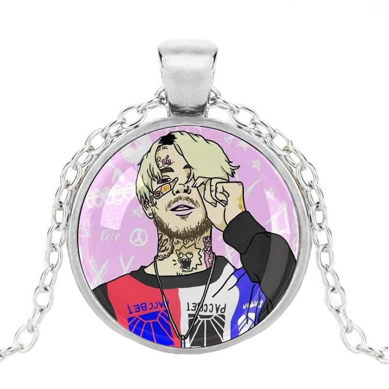 rapper lil peep necklace hellboy cartoon logo 7638 - Lil Peep Store
